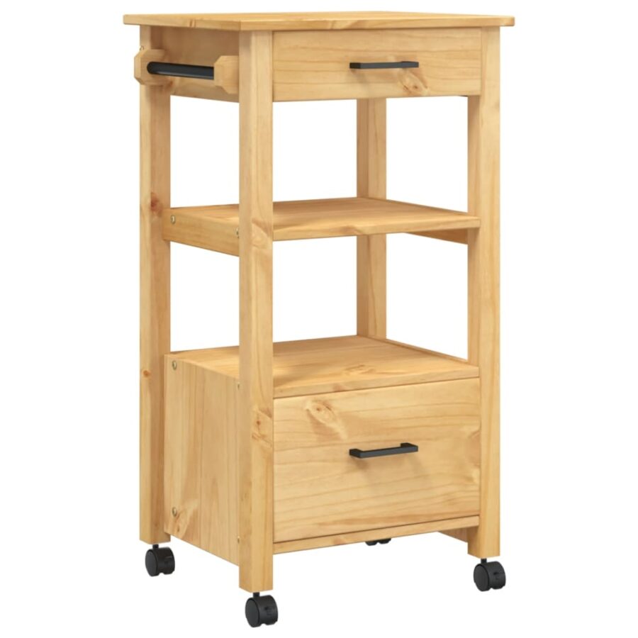 Keukentrolley MONZA 48x40x90 cm massief grenenhout - Afbeelding 2