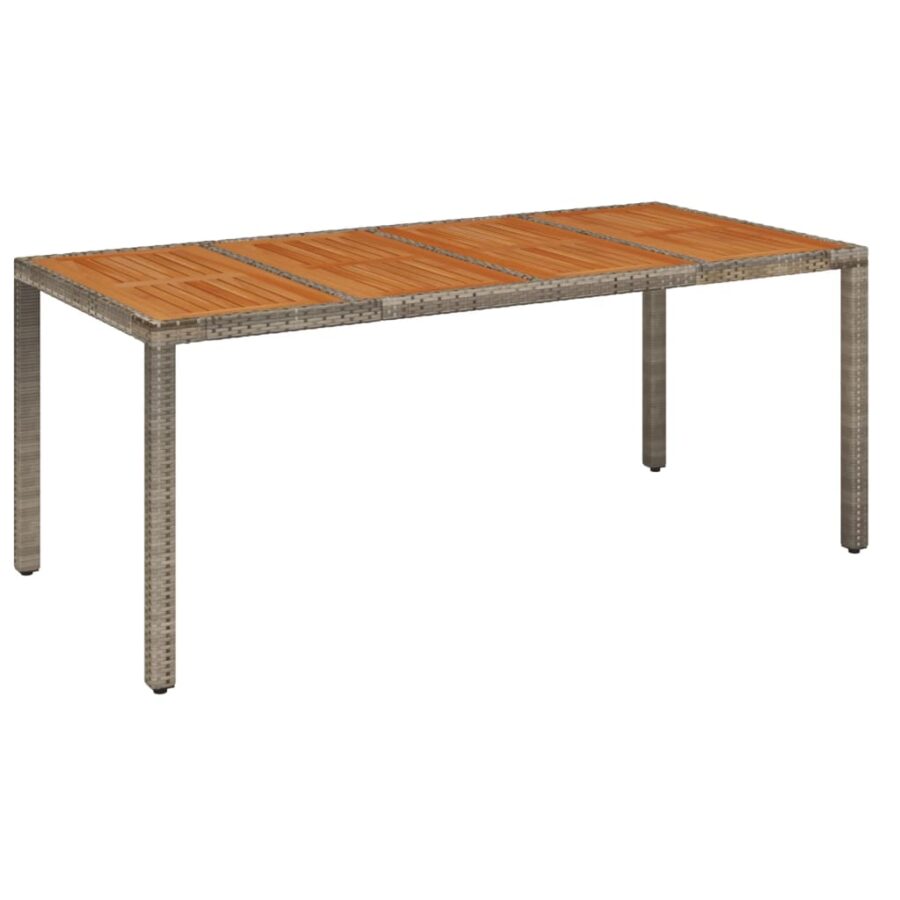 9-delige Tuinset met kussens poly rattan grijs - Afbeelding 4