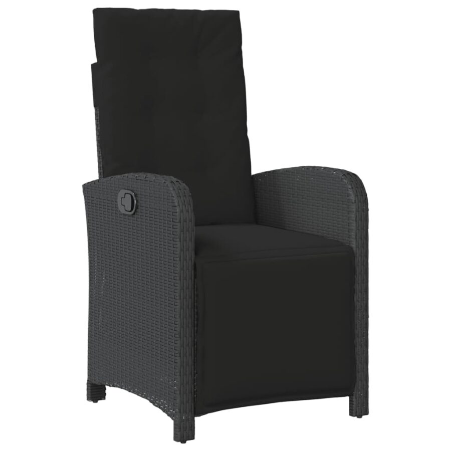 9-delige Tuinset poly rattan zwart - Afbeelding 3