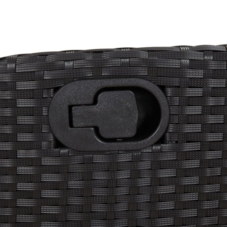 9-delige Tuinset poly rattan zwart - Afbeelding 9