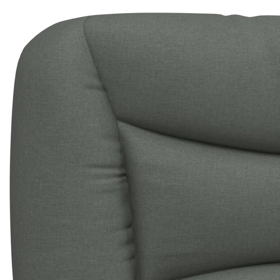 Bed met matras stof donkergrijs 120x200 cm - Afbeelding 6