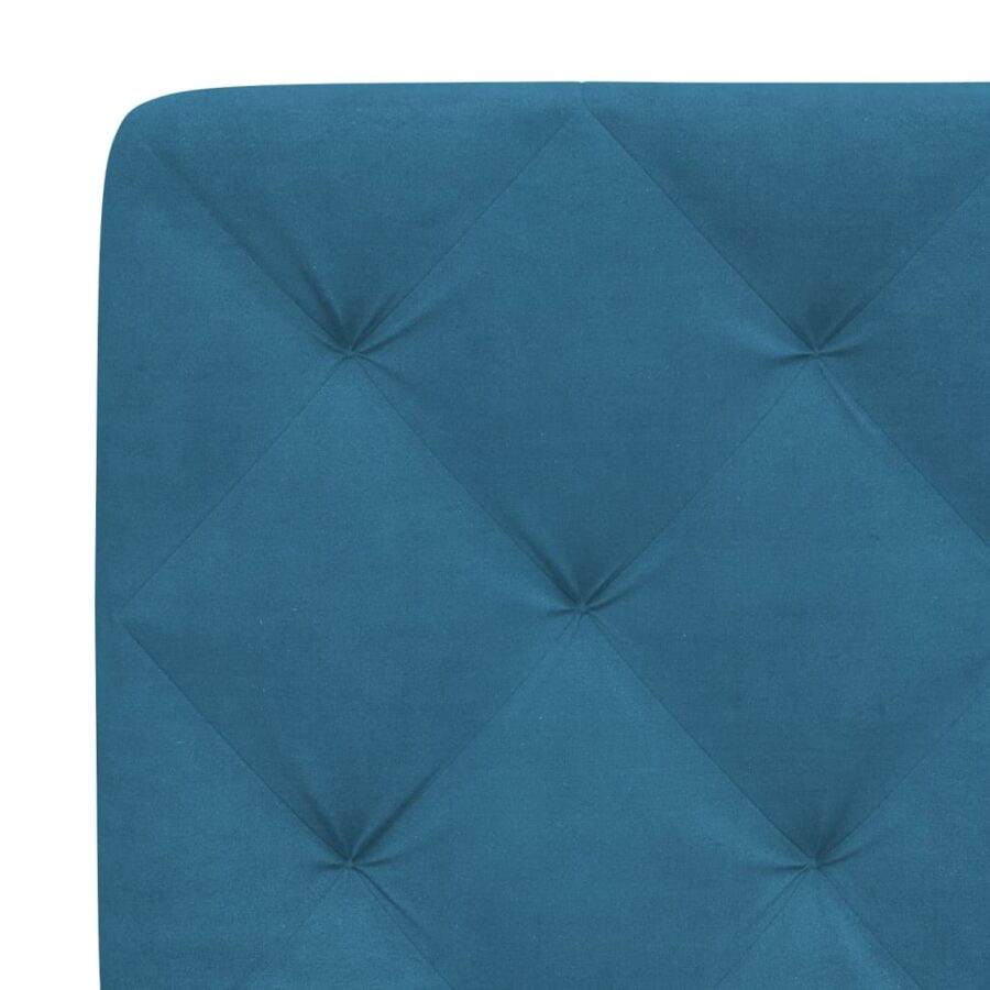 Bed met matras fluweel blauw 140x190 cm - Afbeelding 6