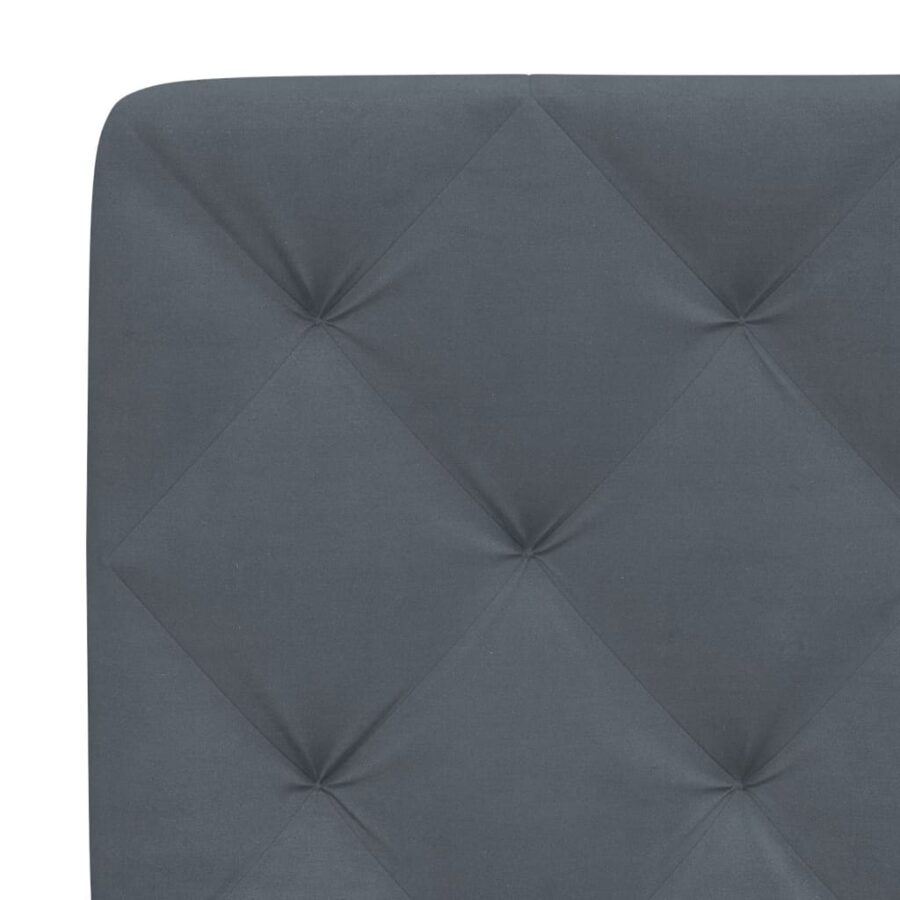 Bed met matras fluweel donkergrijs 160x200 cm - Afbeelding 6