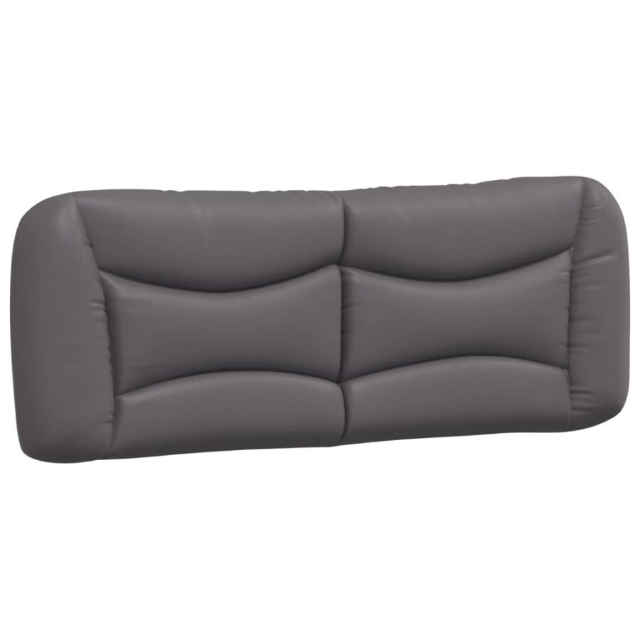 Bed met matras kunstleer grijs 120x200 cm - Afbeelding 5