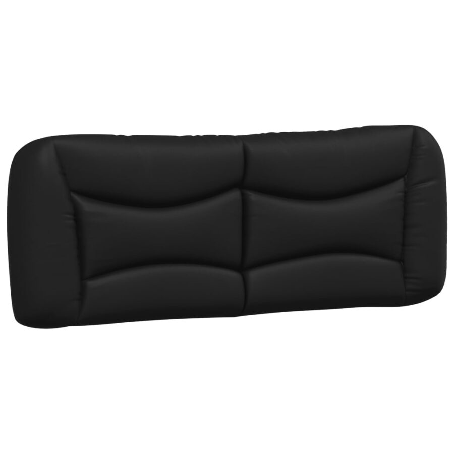 Bed met matras kunstleer zwart 140x190 cm - Afbeelding 5