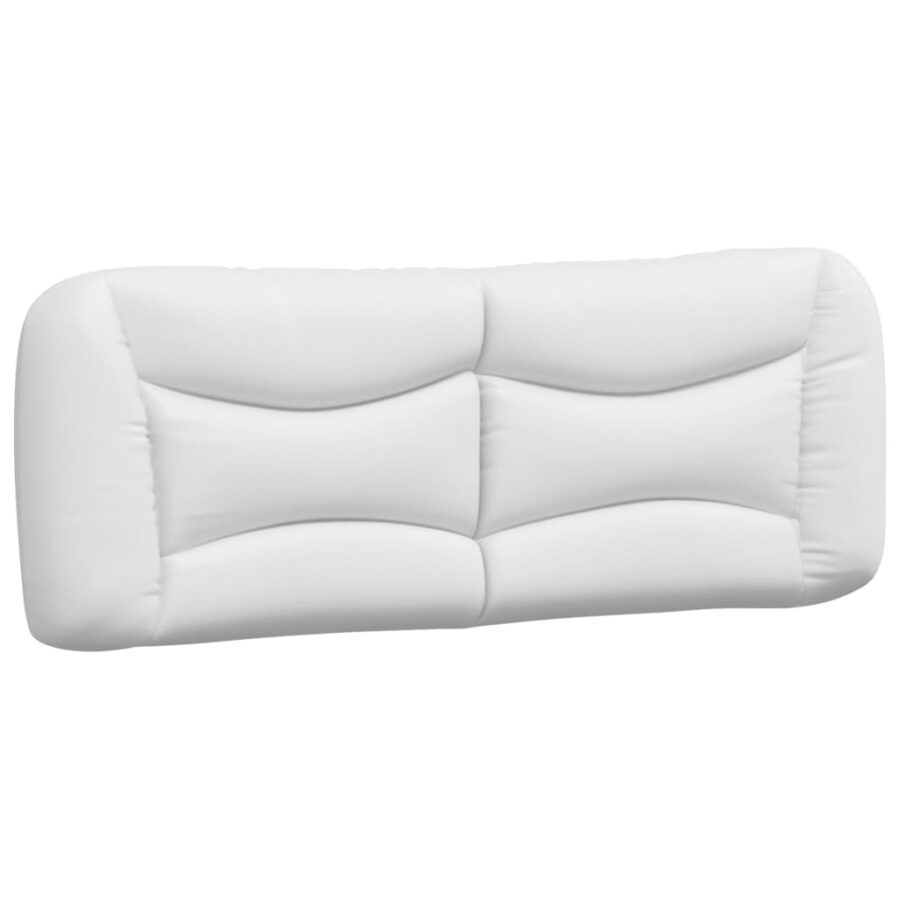 Bed met matras kunstleer wit 140x190 cm - Afbeelding 5