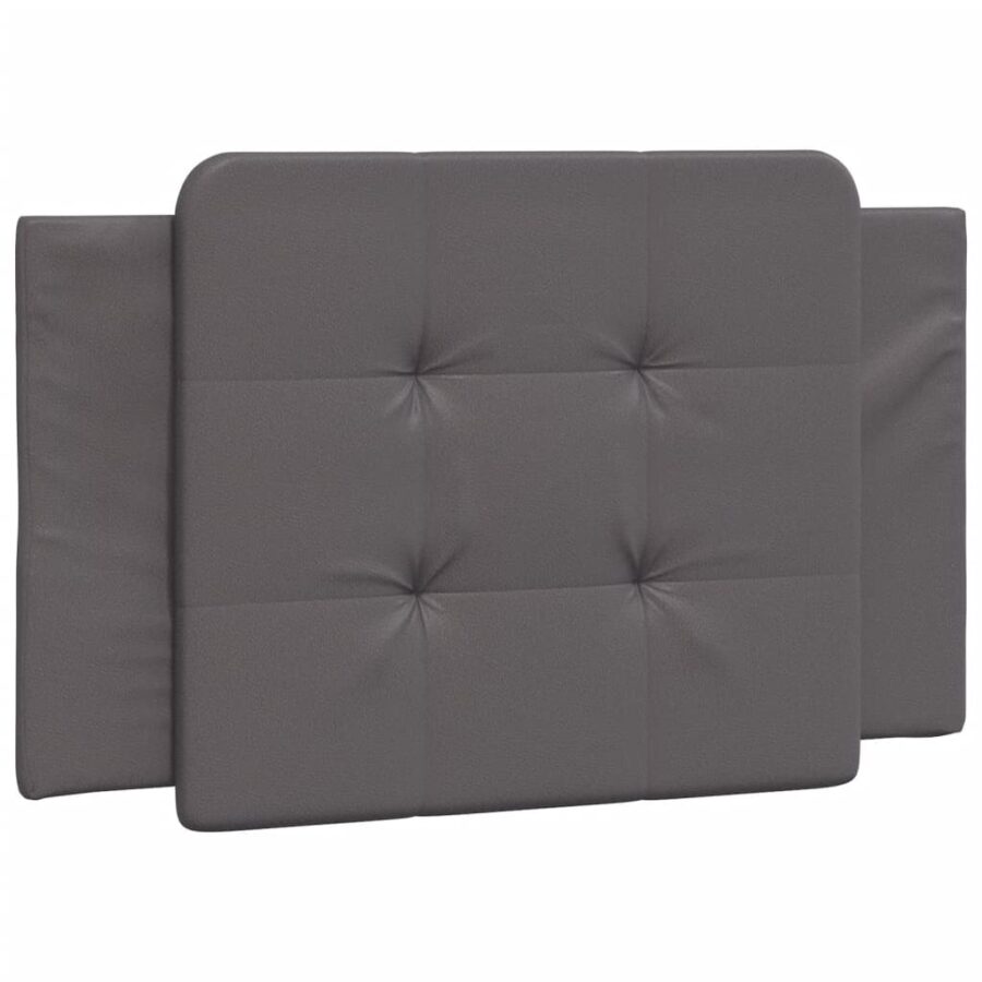 Bed met matras kunstleer grijs 100x200 cm - Afbeelding 5