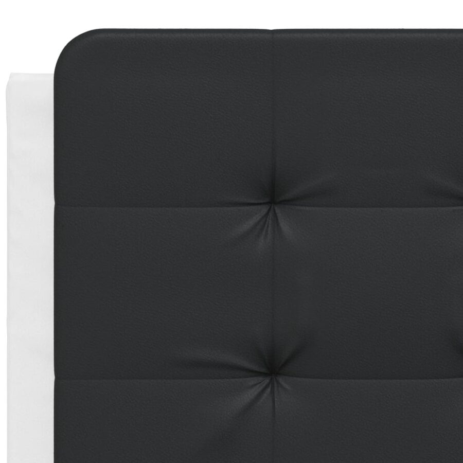 Bed met matras kunstleer zwart en wit 120x200 cm - Afbeelding 7