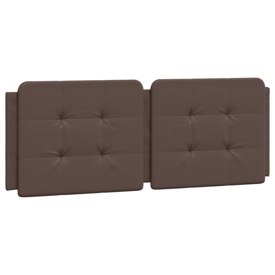 Bed met matras kunstleer bruin 140x190 cm - Afbeelding 5
