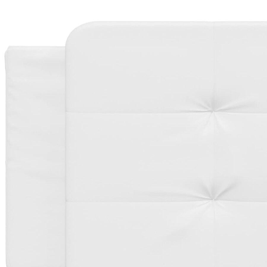 Bed met matras kunstleer wit 160x200 cm - Afbeelding 7