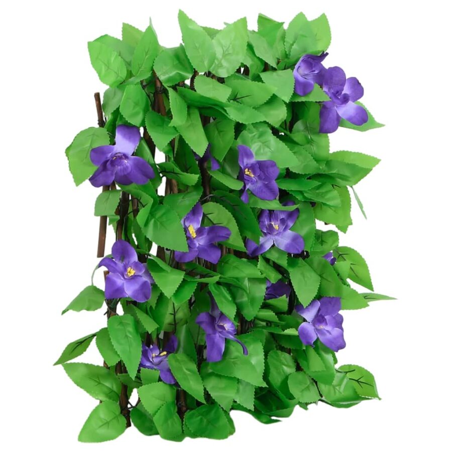  Kunstplant klimop op latwerk 5 st uittrekbaar 180x20 cm groen - Afbeelding 2