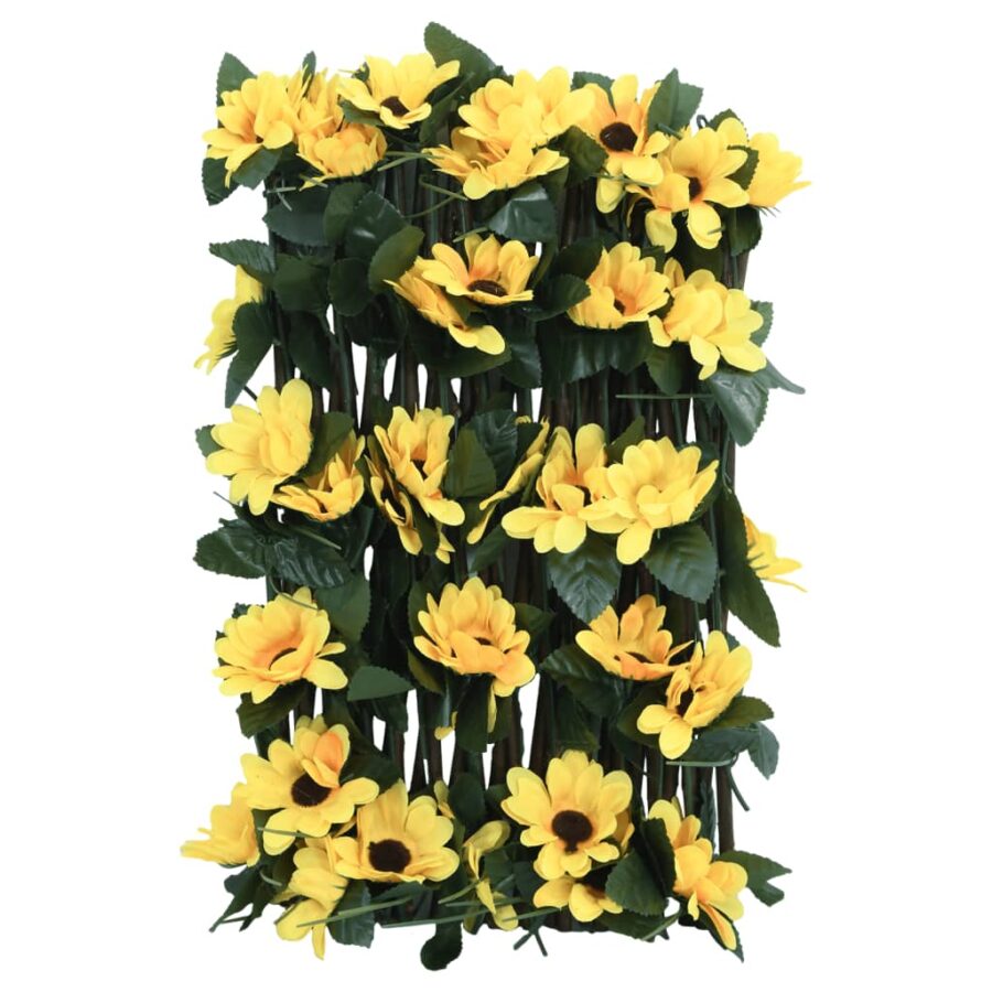  Kunstplant klimop op latwerk 5 st uittrekbaar 180x20 cm geel - Afbeelding 5