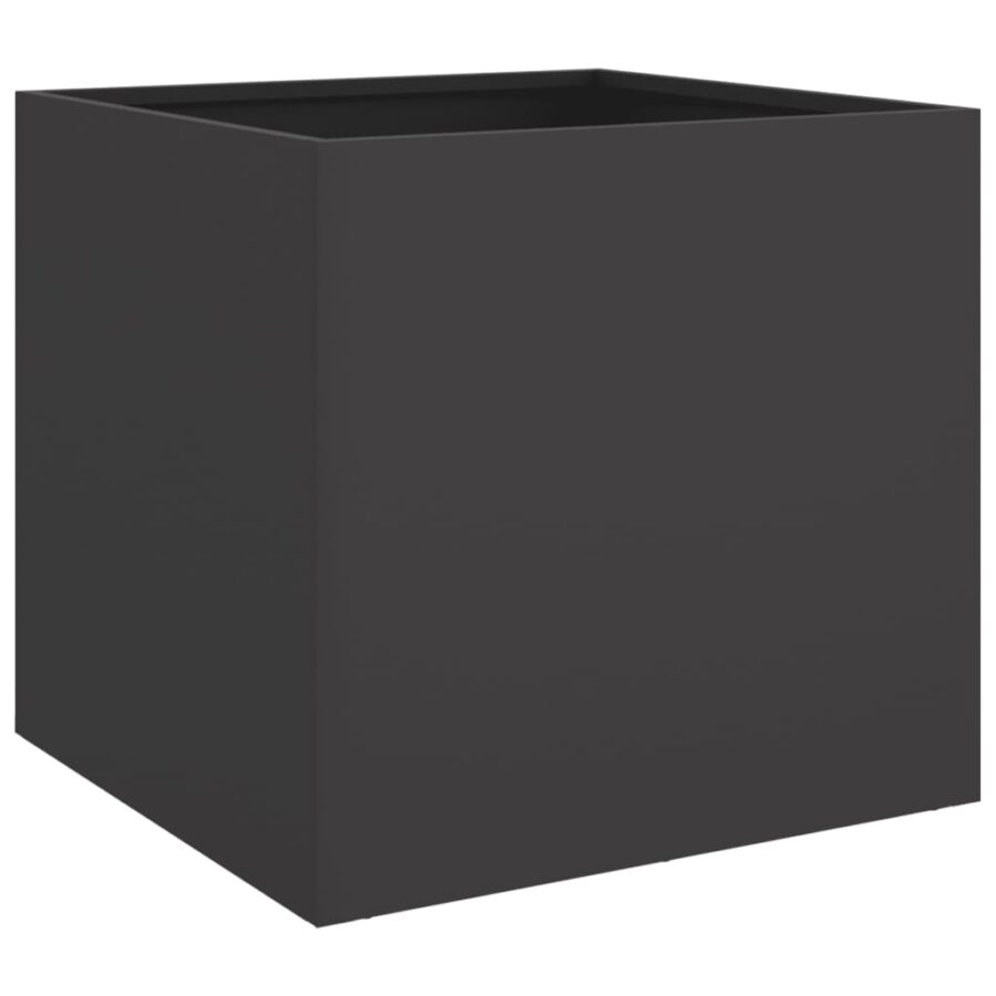 Plantenbak 49x47x46 cm staal zwart - Afbeelding 2