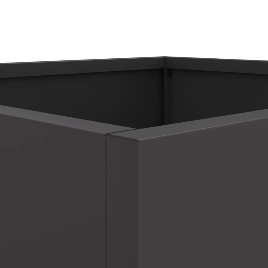Plantenbak 49x47x46 cm staal zwart - Afbeelding 8