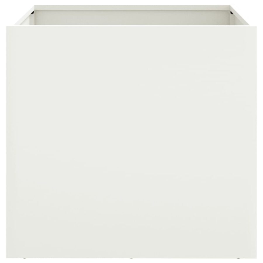 Plantenbak 49x47x46 cm staal wit - Afbeelding 5