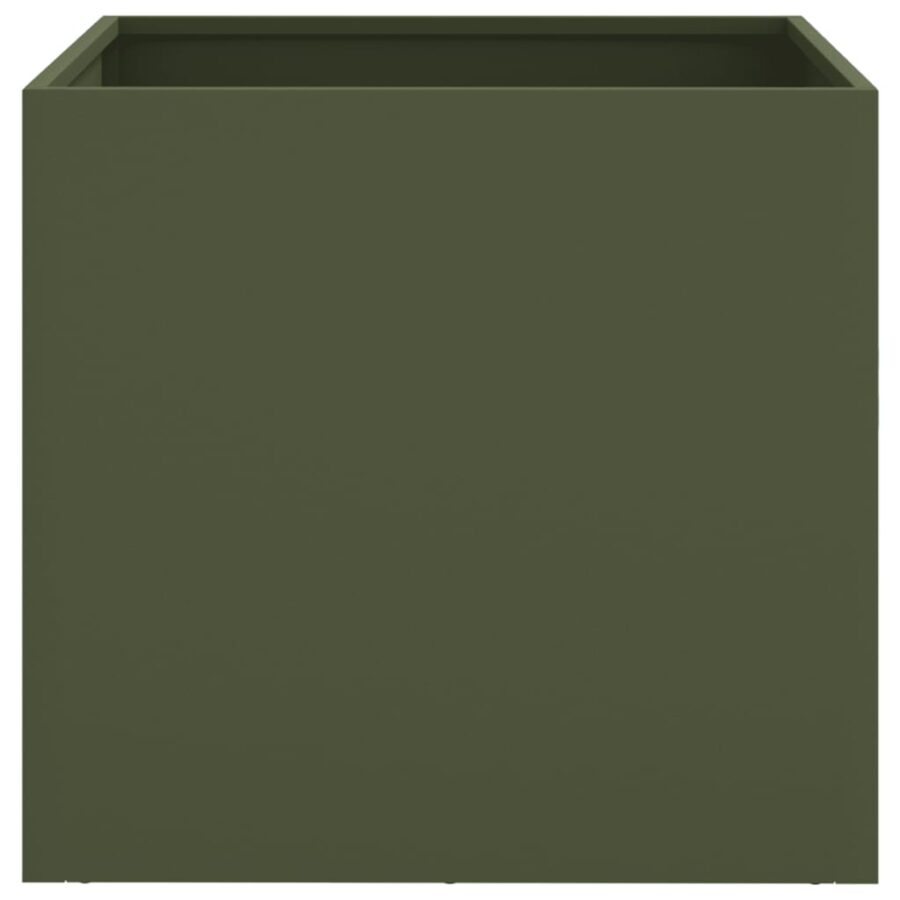 Plantenbak 49x47x46 cm staal olijfgroen - Afbeelding 5