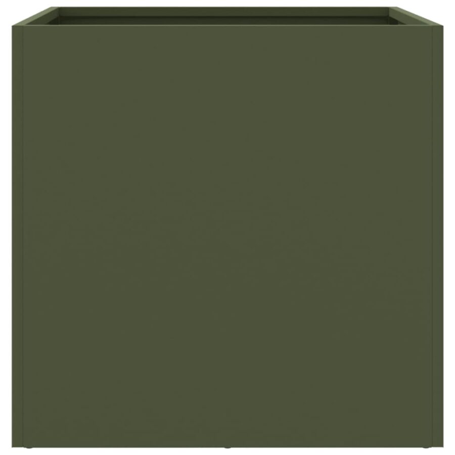 Plantenbak 49x47x46 cm staal olijfgroen - Afbeelding 6
