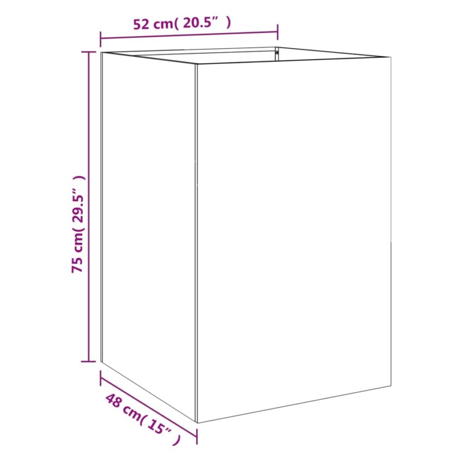 Plantenbak 52x48x75 cm staal olijfgroen - Afbeelding 10