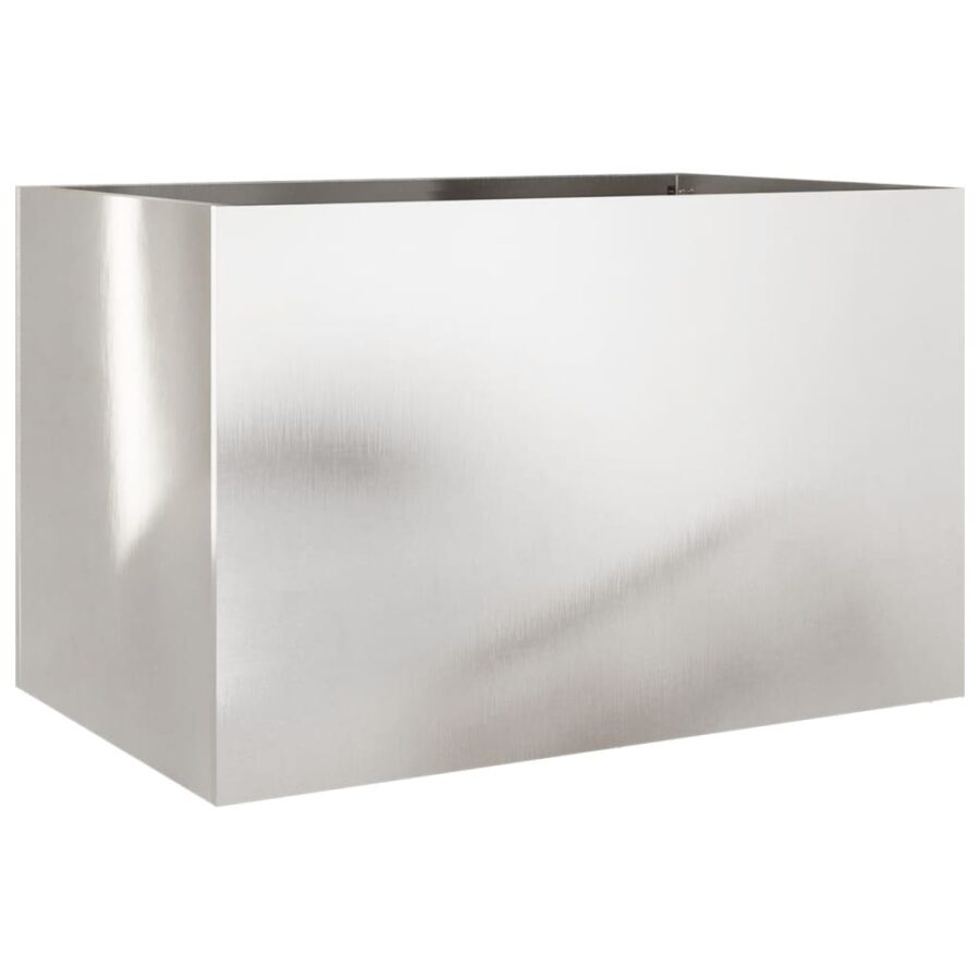 Plantenbak 62x40x39 cm roestvrij staal zilverkleurig - Afbeelding 2