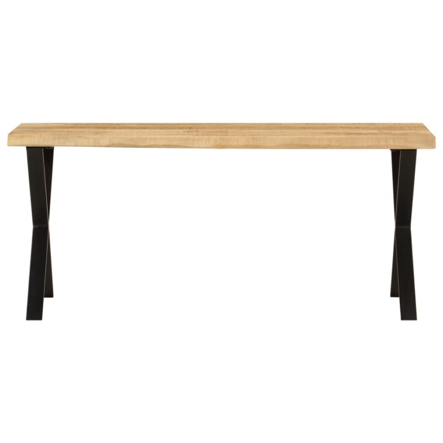 Bankje met natuurlijke rand 105 cm massief mangohout - Afbeelding 2