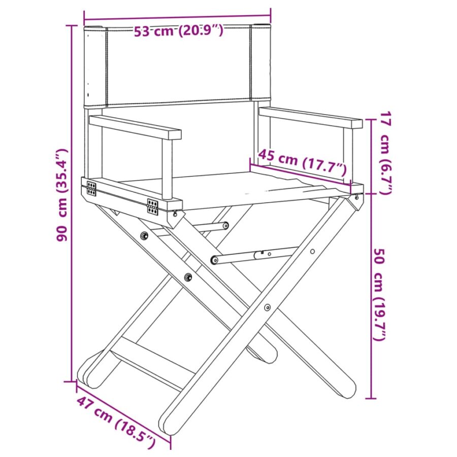 Tuinstoelen 4 st inklapbaar stof crèmewit - Afbeelding 9