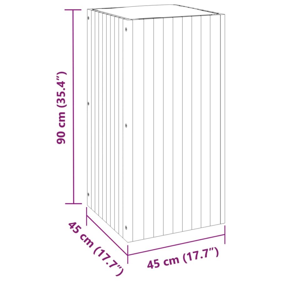 Plantenbak 45x45x90 cm massief acaciahout - Afbeelding 9