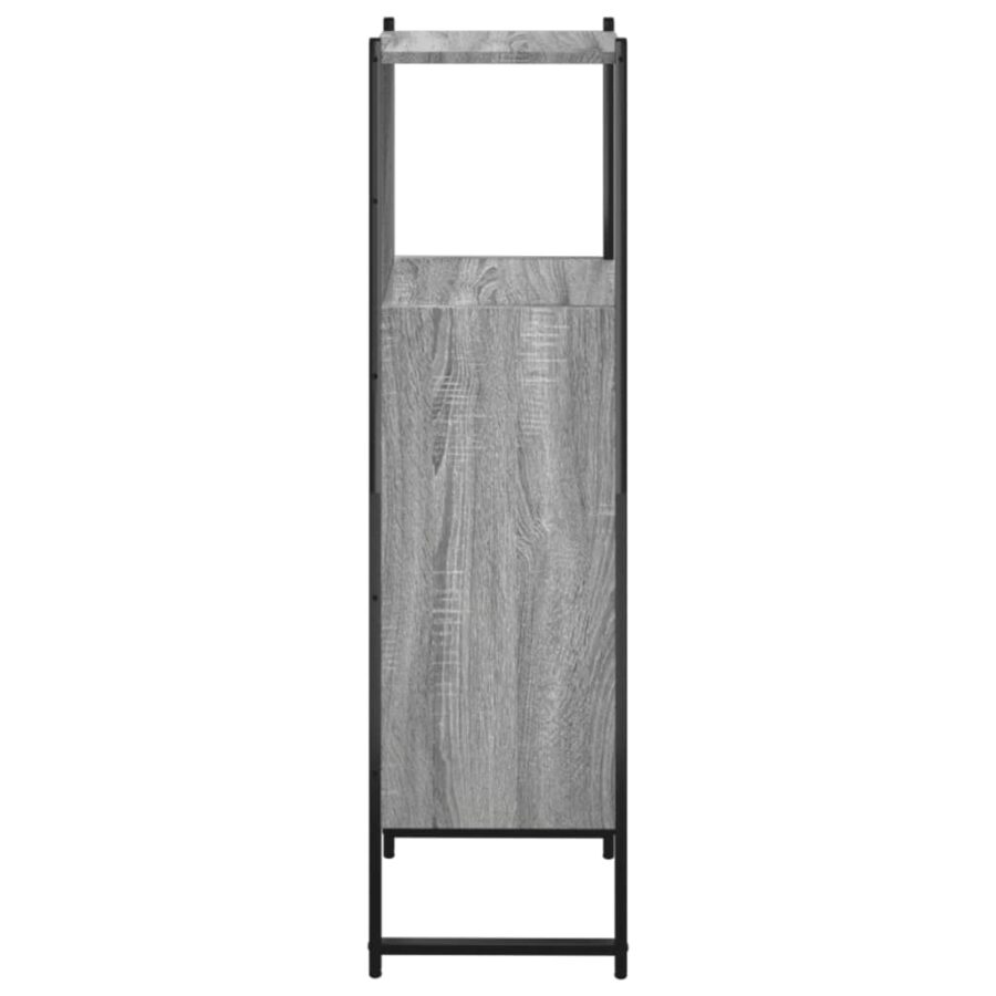 Badkamerkast 33x33x120,5 cm bewerkt hout grijs sonoma eiken - Afbeelding 7
