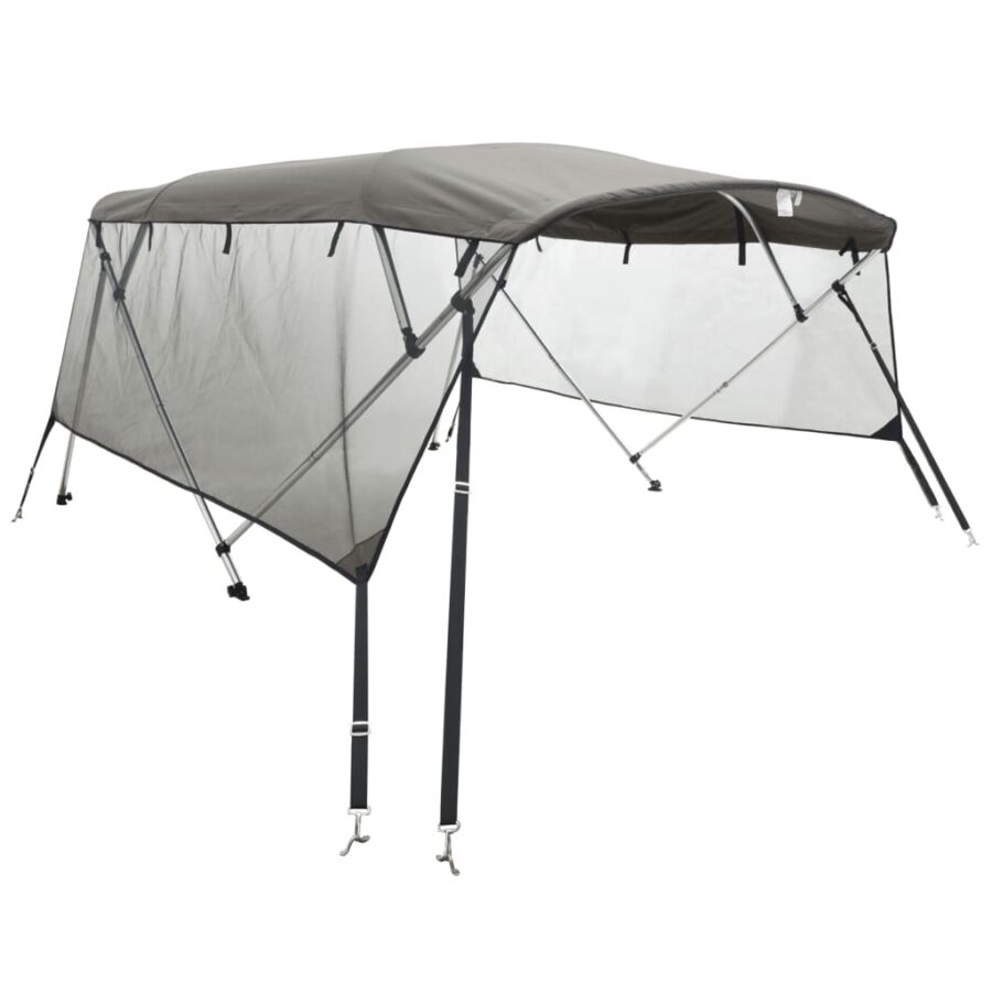 Biminitop 4 bogen met mesh zijwanden 243x(170-182)x137 cm - Afbeelding 2