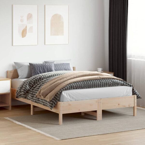 Bedframe zonder matras massief grenenhout 150x200 cm