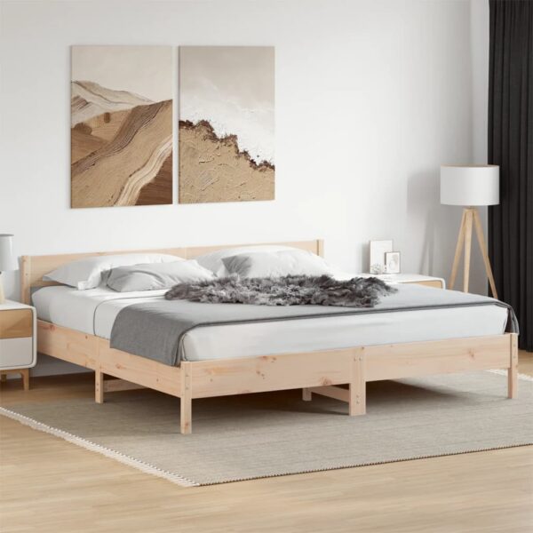 Bedframe zonder matras massief grenenhout 180x200 cm