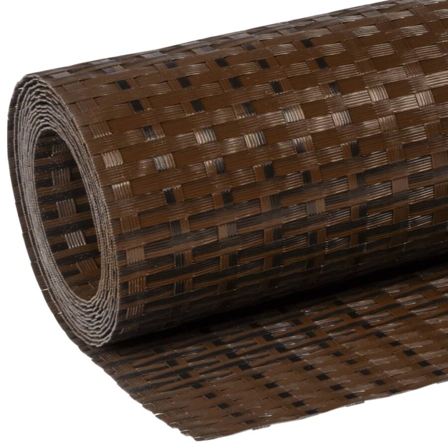 Balkonscherm 300x90 cm poly rattan bruin en zwart - Afbeelding 7