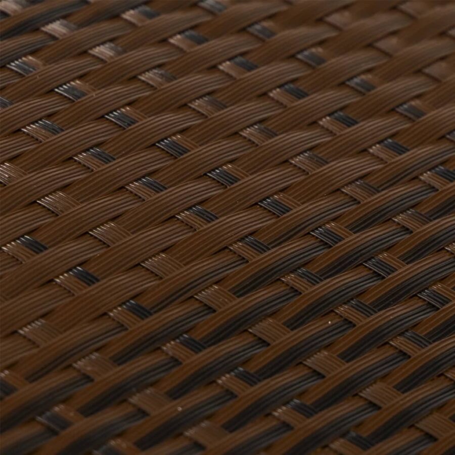 Balkonscherm 300x100 cm poly rattan bruin en zwart - Afbeelding 6