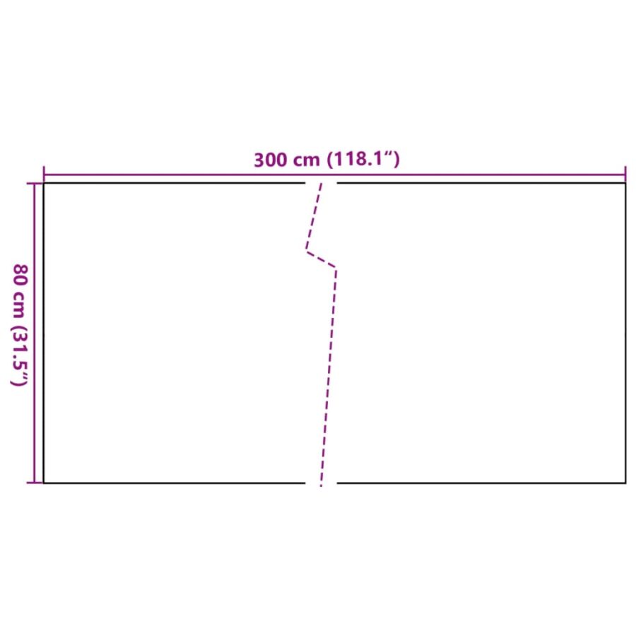 Balkonscherm 300x80 cm poly rattan lichtbruin - Afbeelding 8
