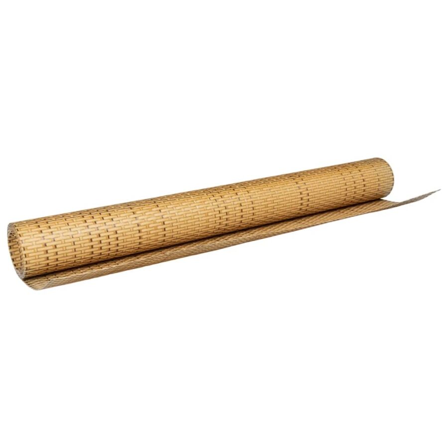 Balkonscherm 600x80 cm poly rattan lichtbruin - Afbeelding 5
