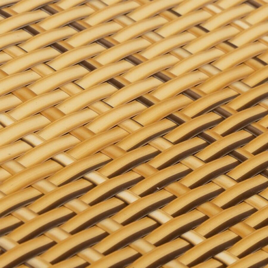 Balkonscherm 1000x90 cm poly rattan lichtbruin - Afbeelding 7