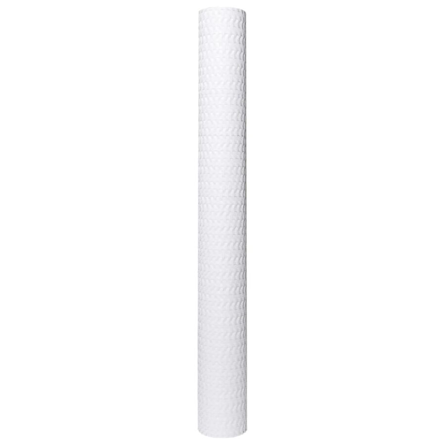 Balkonscherm 400x100 cm poly rattan wit - Afbeelding 4