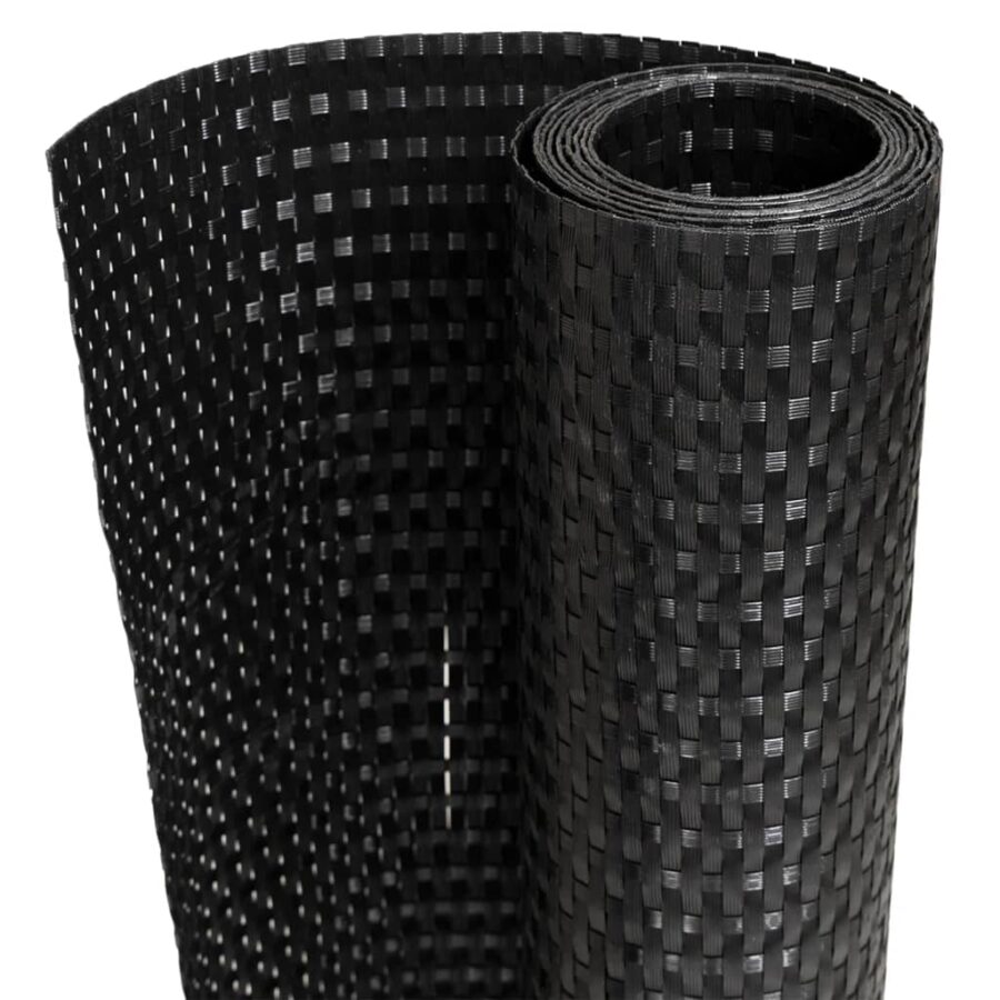 Balkonscherm 500x100 cm poly rattan zwart - Afbeelding 2