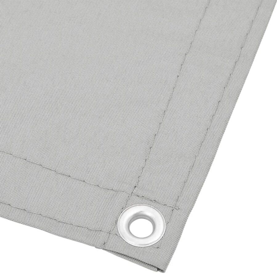 Balkonscherm 75x400 cm 100% oxford polyester lichtgrijs - Afbeelding 4