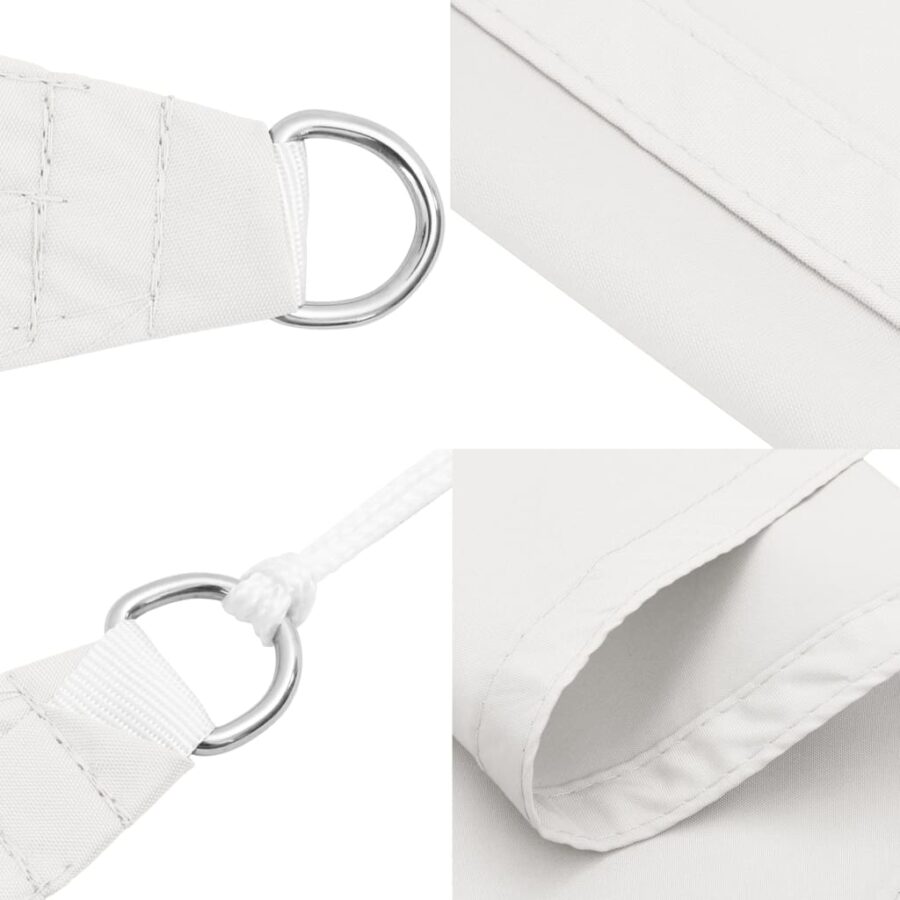 Zonnezeil 2x2x2 m 100% polyester oxford wit - Afbeelding 6