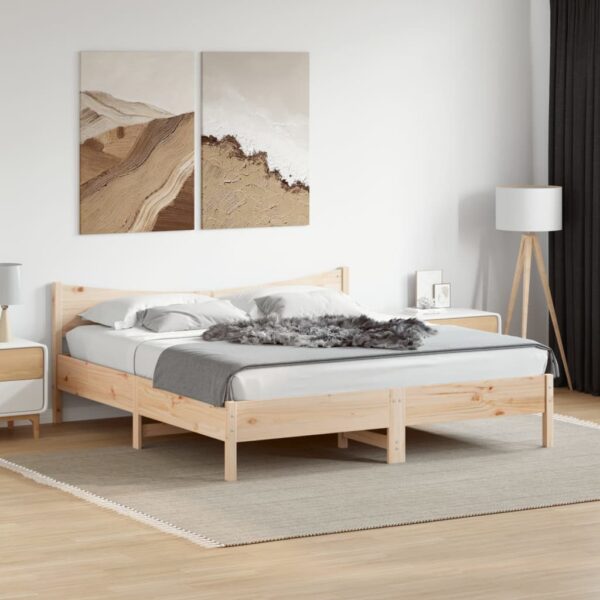 Bedframe zonder matras massief grenenhout 180x200 cm