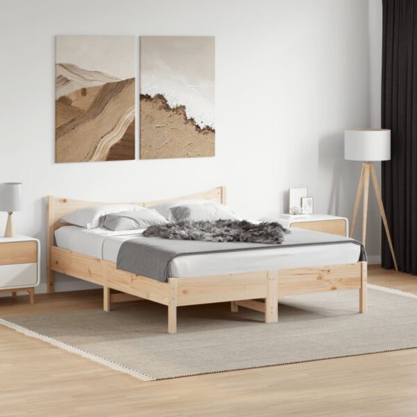 Bedframe zonder matras massief grenenhout 160x200 cm