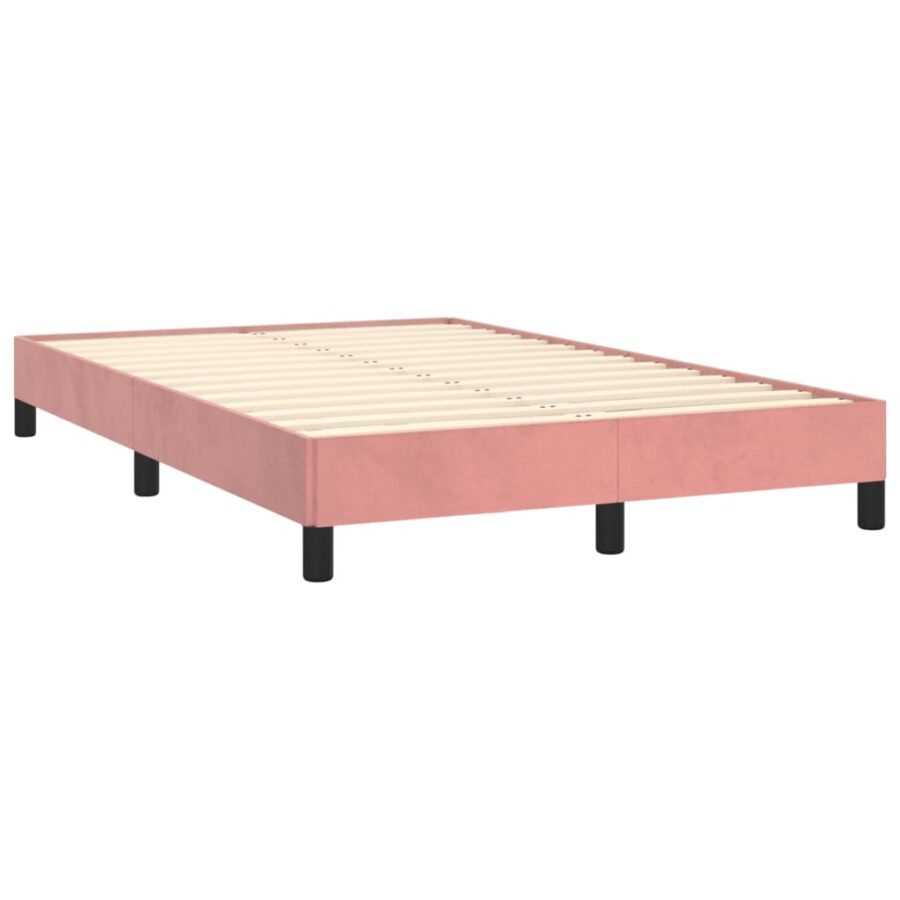 Bedframe fluweel roze 120x190 cm - Afbeelding 3