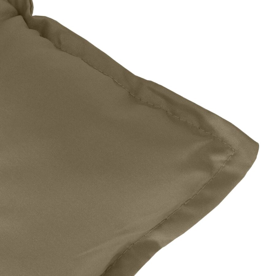Tuinbankkussens 2 st 100x50x7 cm stof gemêleerd taupe - Afbeelding 8