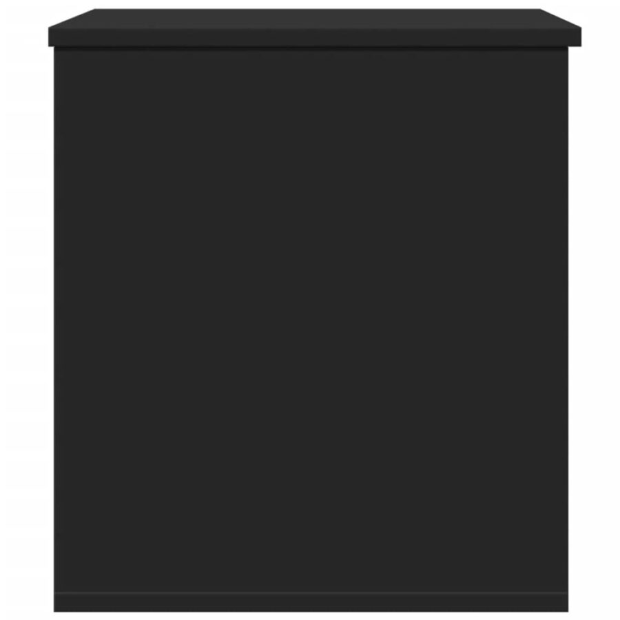 Opbergbox 60x42x46 cm bewerkt hout zwart - Afbeelding 5