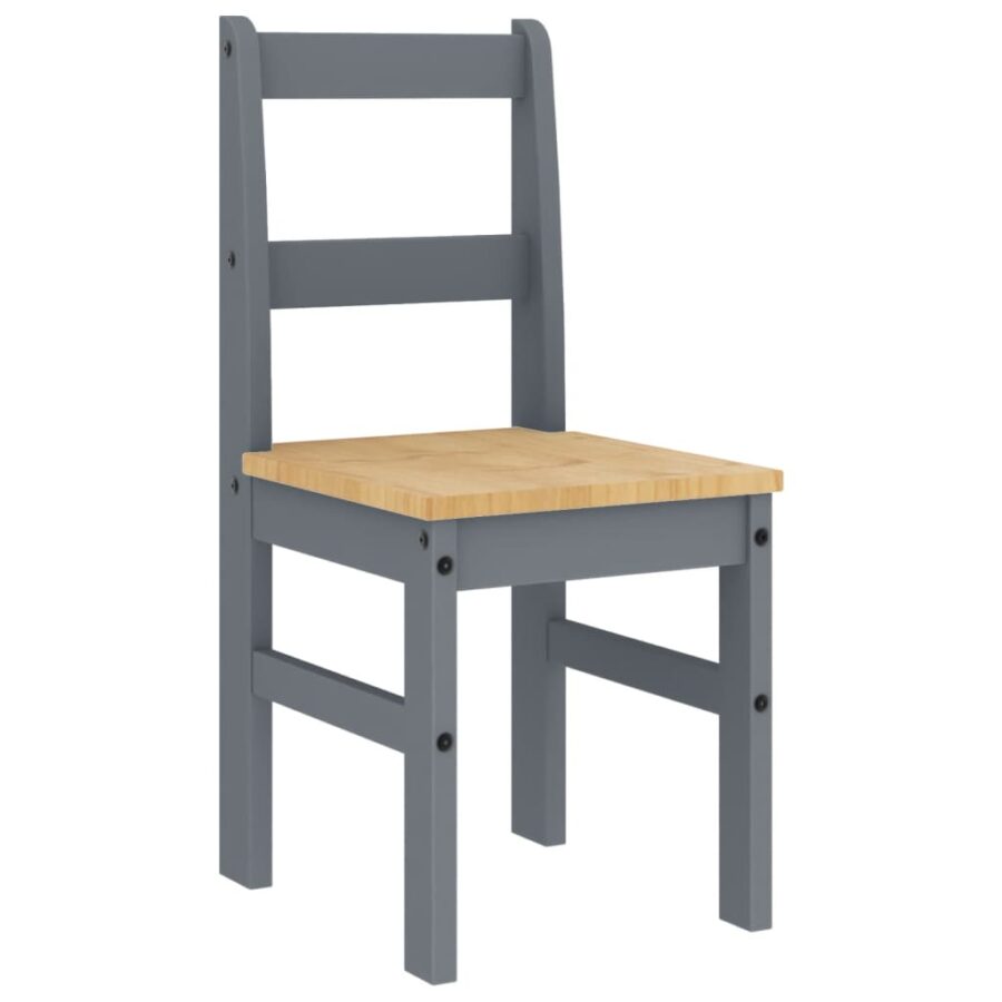 Eetkamerstoelen 2 st Panama 40x46x90 cm grenenhout grijs - Afbeelding 5