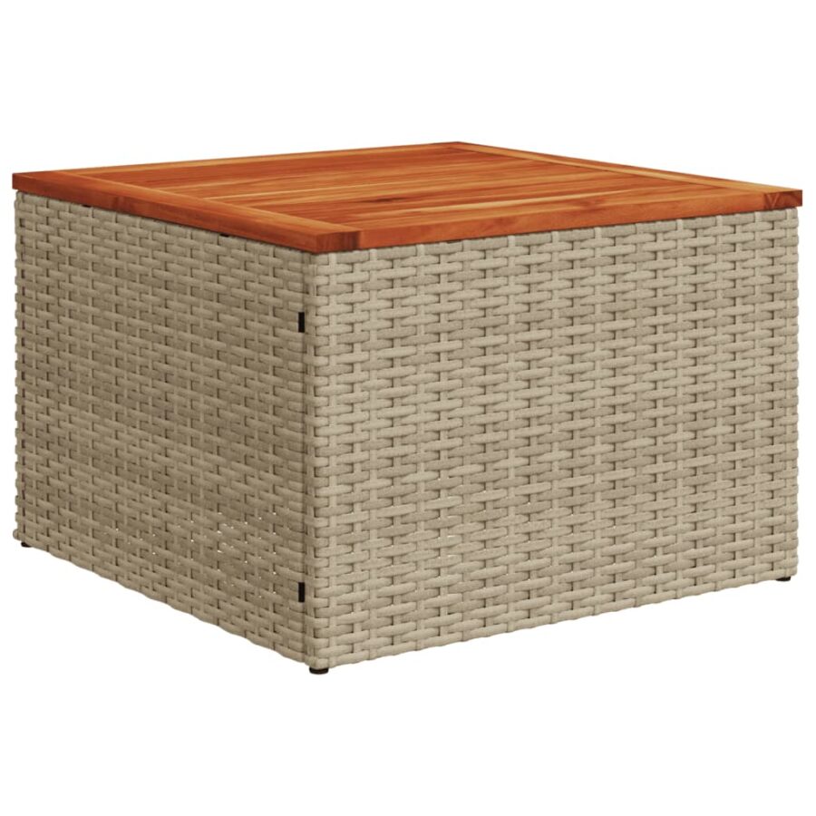 8-delige Loungeset met kussens poly rattan beige - Afbeelding 7