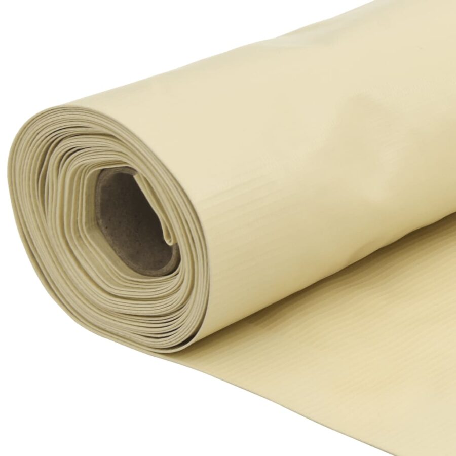 Balkonscherm 400x75 cm PVC crèmekleurig - Afbeelding 5