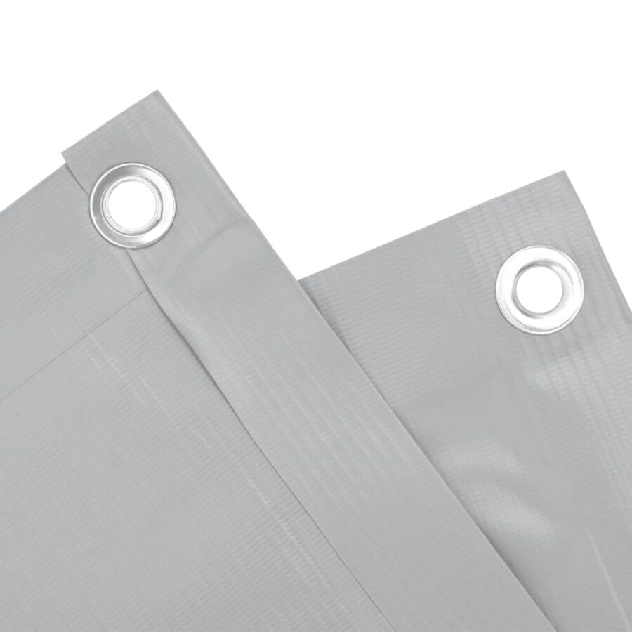 Balkonscherm 700x90 cm PVC grijs - Afbeelding 4