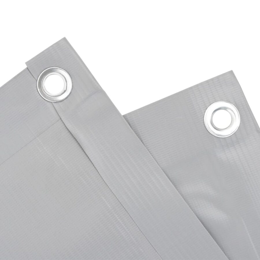 Balkonscherm 800x90 cm PVC grijs - Afbeelding 4
