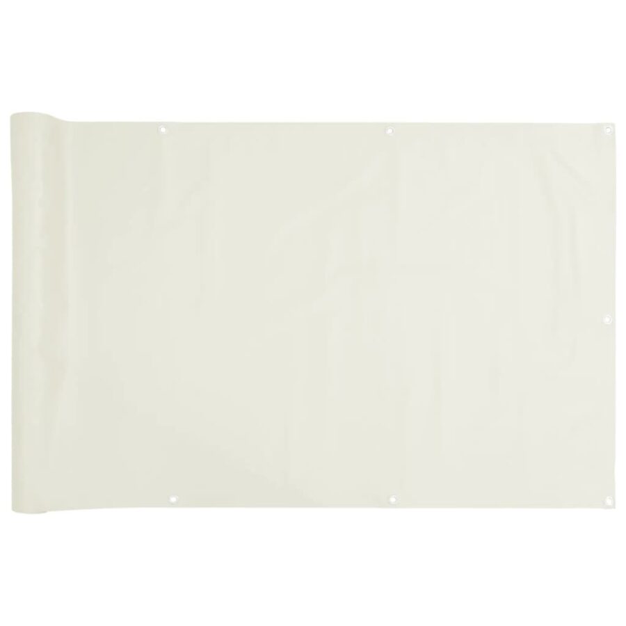 Balkonscherm 700x90 cm PVC wit - Afbeelding 2